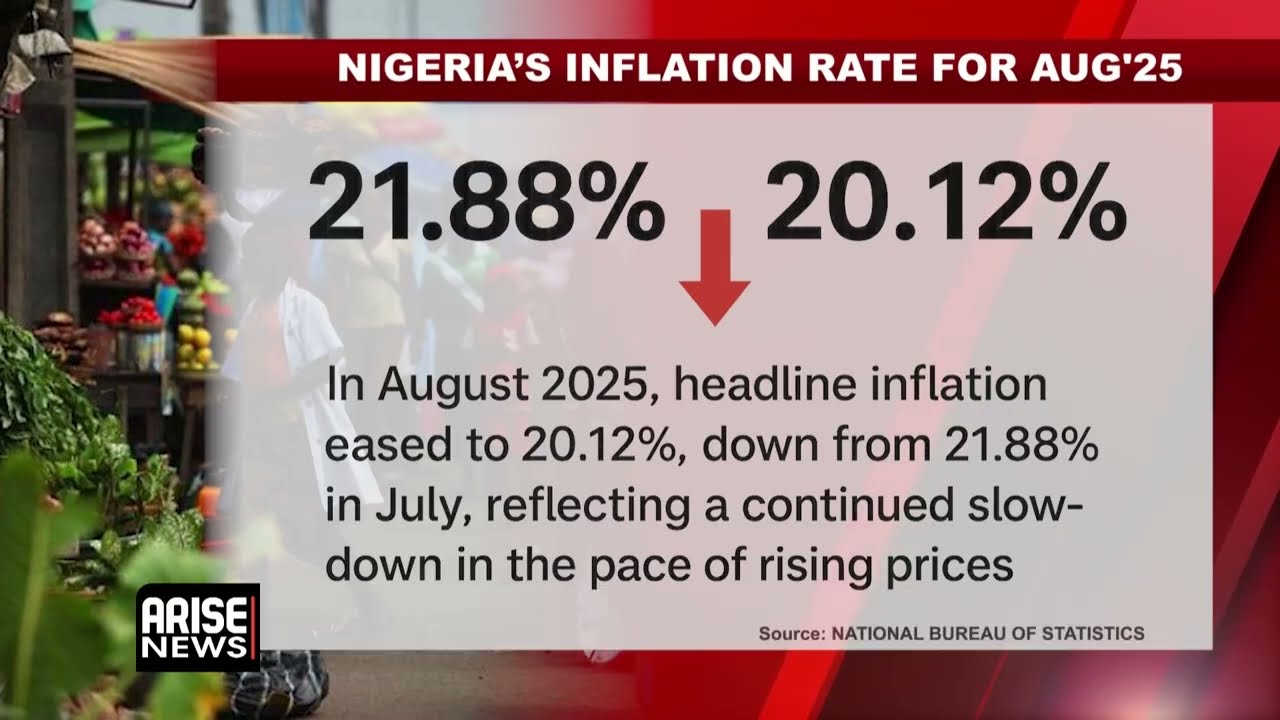 NIGERIA'S INFLATION RATE EASES FOR 5TH CONSECUTIVE MONTH