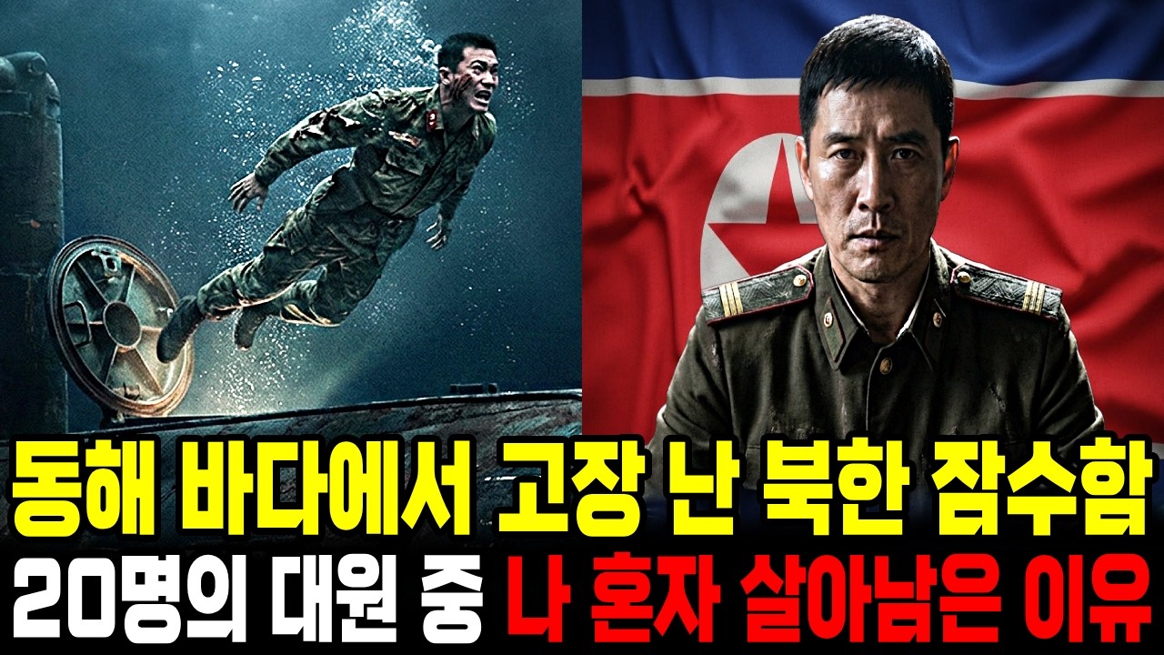 동해 바다에서 고장 난 북한 잠수함, 20명의 대원 중 나 혼자만 헤엄쳐 남한에 도착한 이유