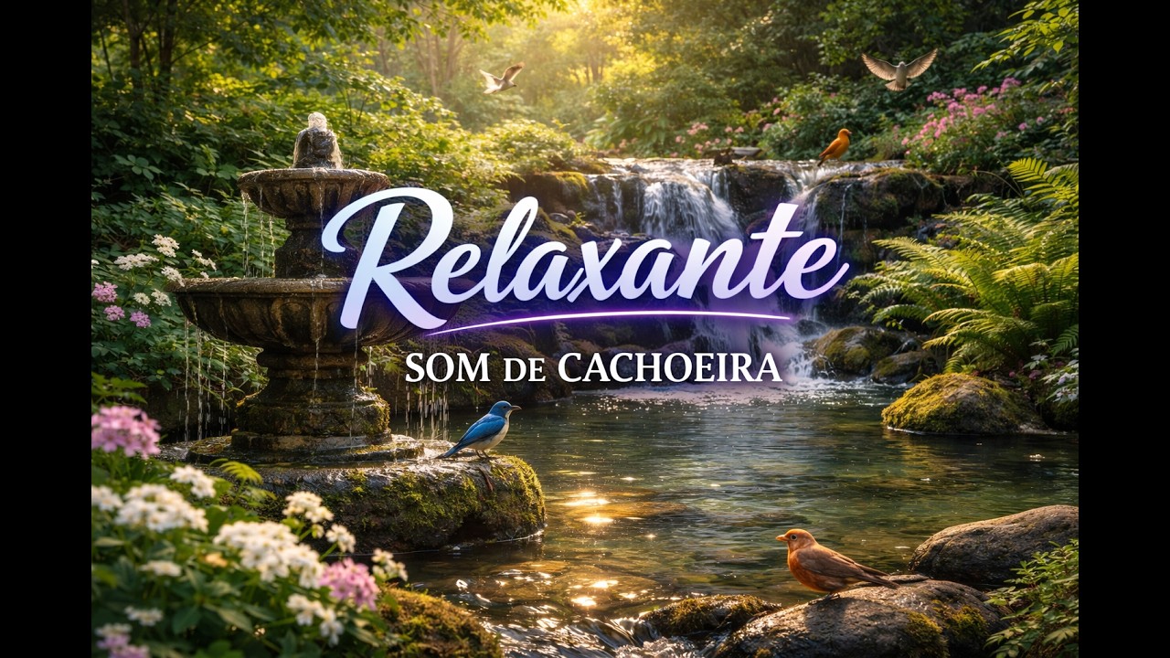 Som de Cachoeira Para Meditação Relaxar Estudar (Relaxing Music)