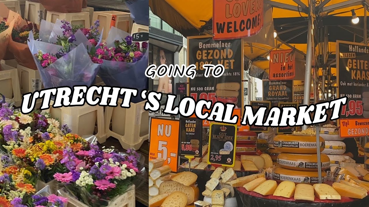 GOING TO UTRECHT'S LOCAL MARKET (9€‎ grocery shopping)