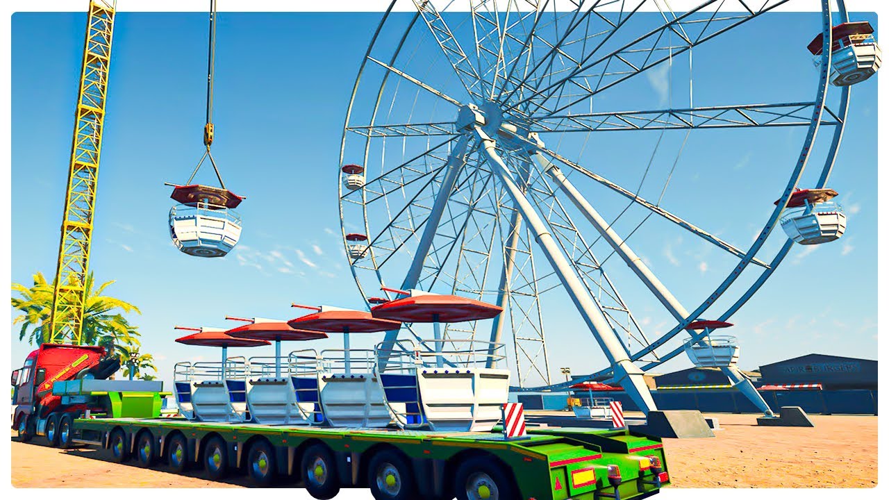 Assembling a Massive Ferris Wheel from Scratch - Construction Simulator