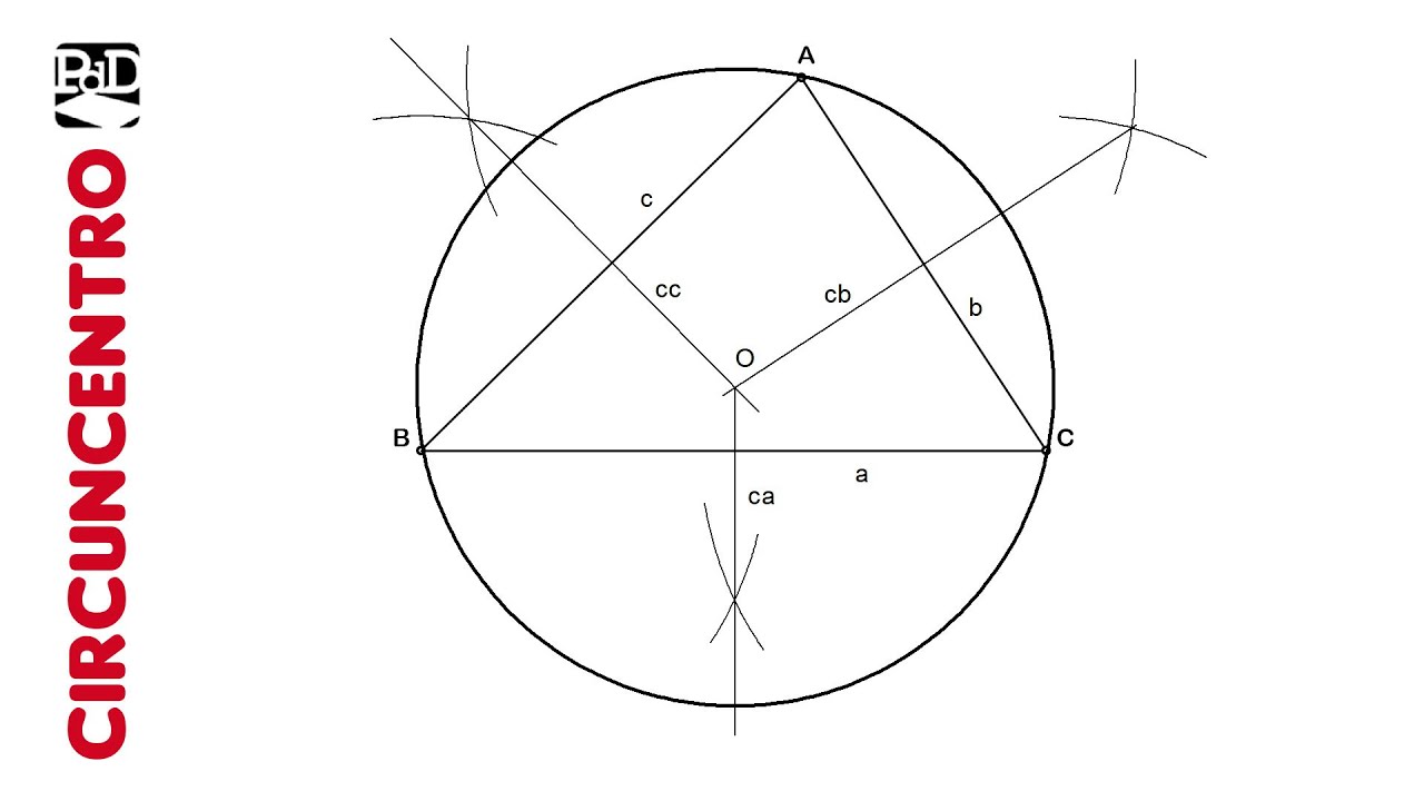 Trazar las Mediatrices y hallar el Circuncentro de un Triángulo - Dibujo Técnico