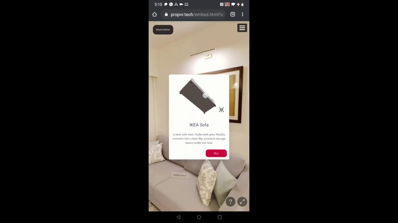 Furniture Retail Store (Mobile Experience) | Virtual Tour Creator