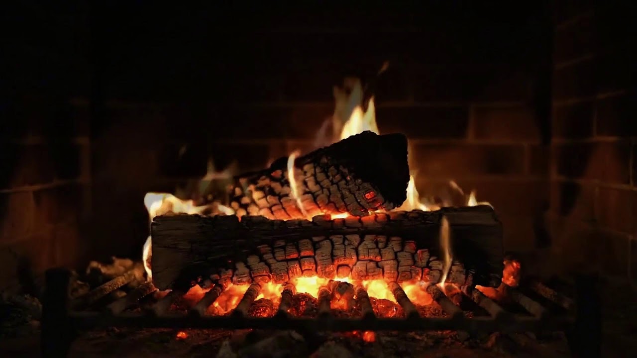 Warm Fireplace Ambience with Natural Crackling Fire for Focus
