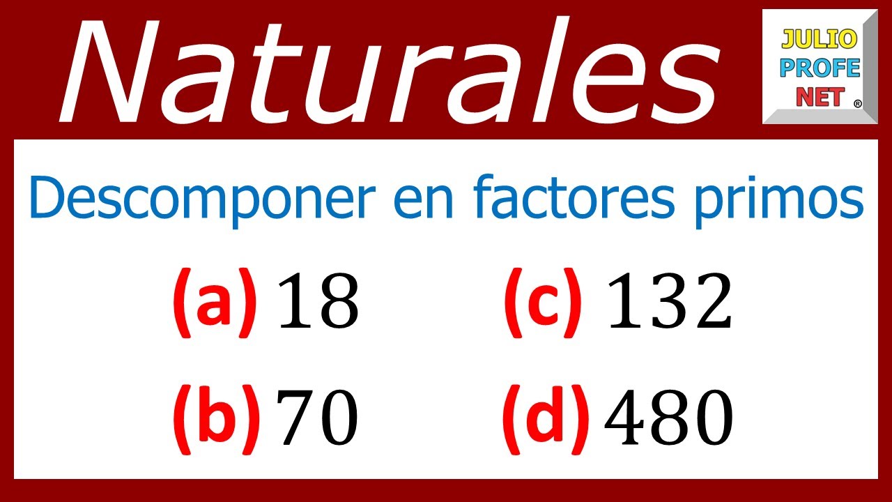 Descomponer números en factores primos | Video 2 #julioprofe