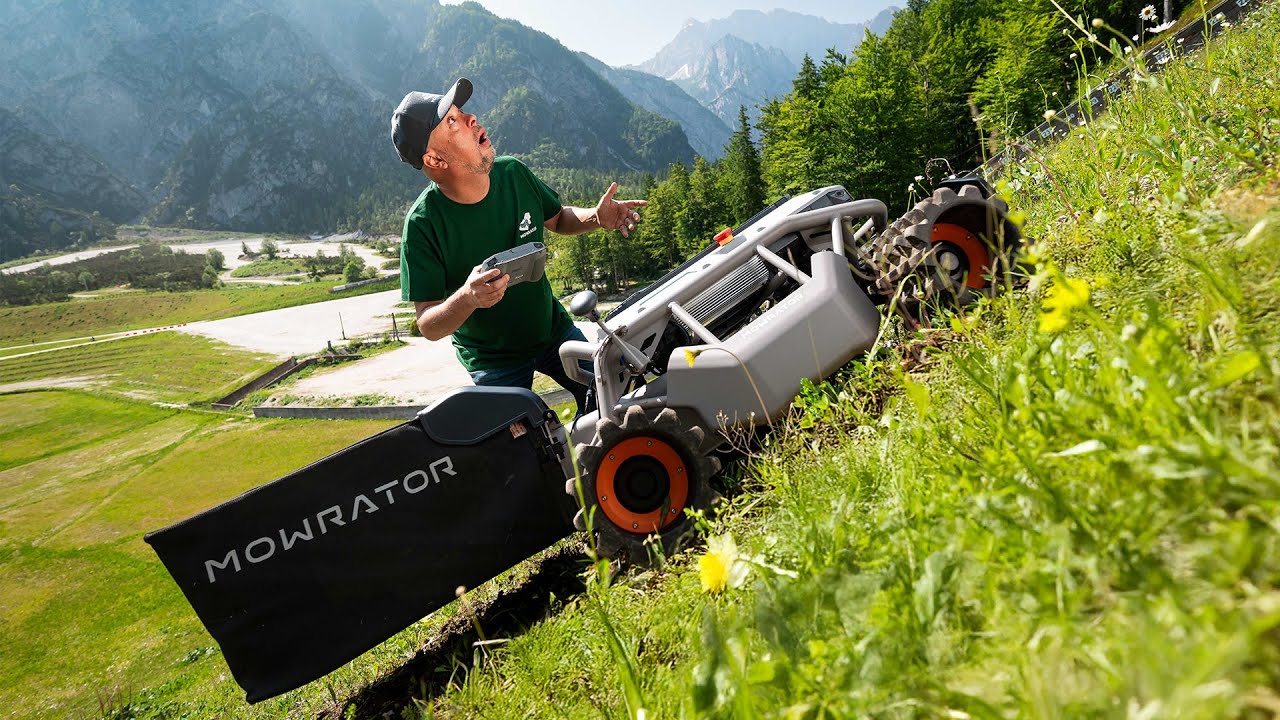 Kann eine ferngesteuerte Rasenmäher eine Skisprungschanze erklimmen? | Mowrator S1 vs. Planica