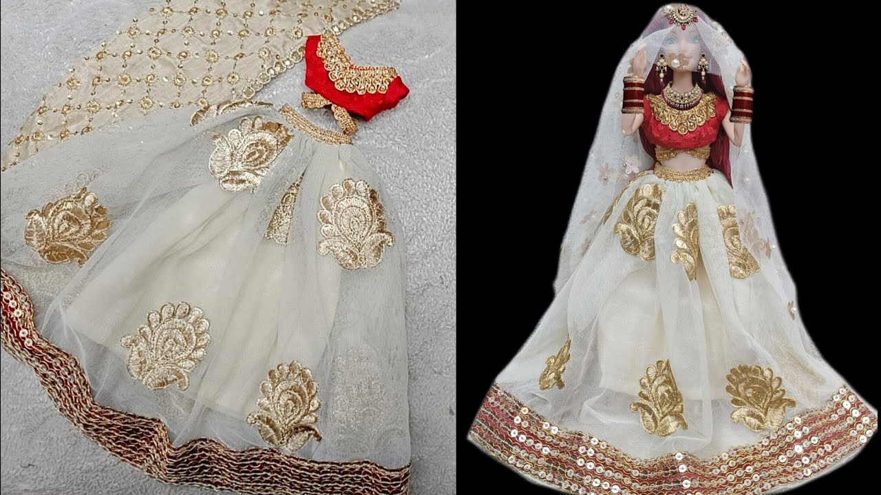 mini ivory and red bridal lehenga | how to make a lehenga | @minidesigns691