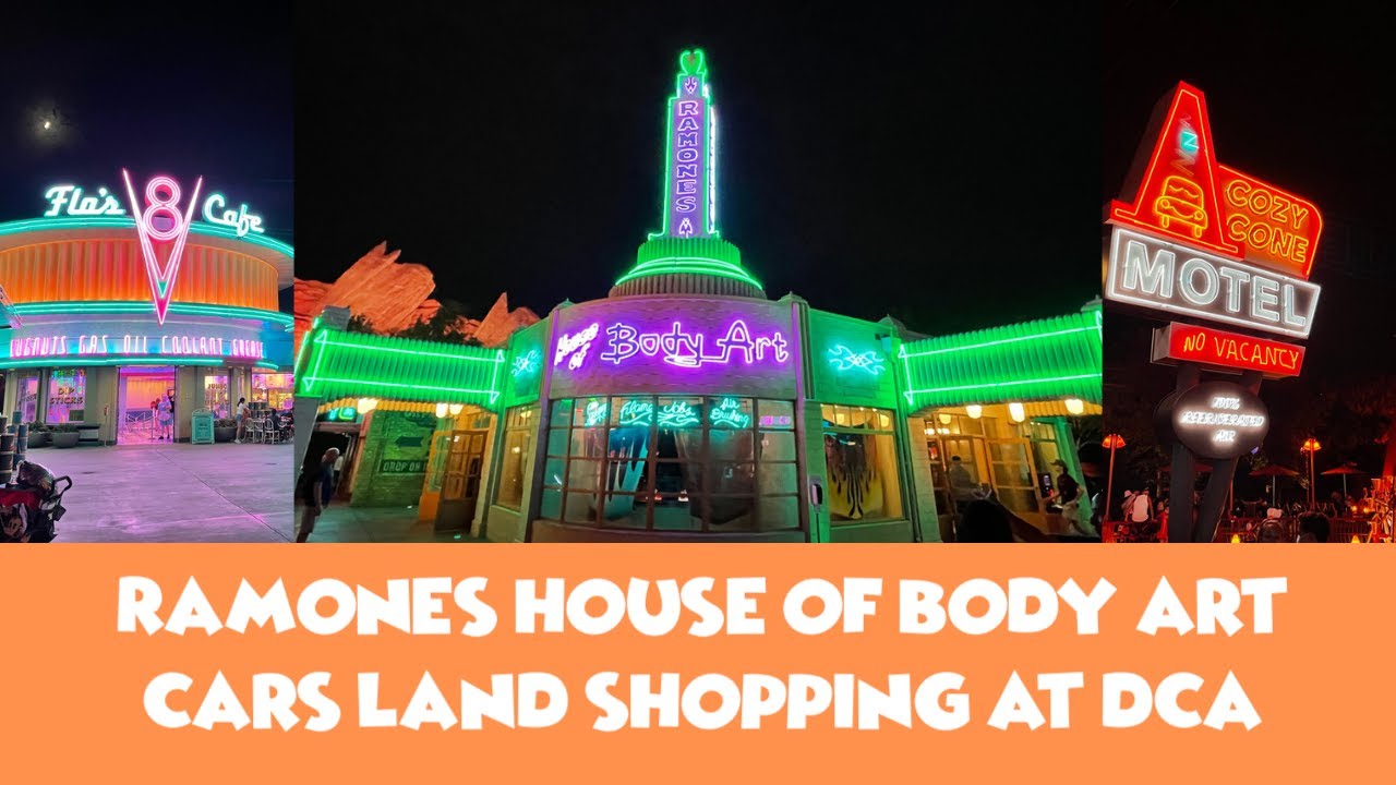 Cars Land Shop at RAMONES HOUSE OF BODY ART | Radiator Springs Racers | Disney California Adventure
