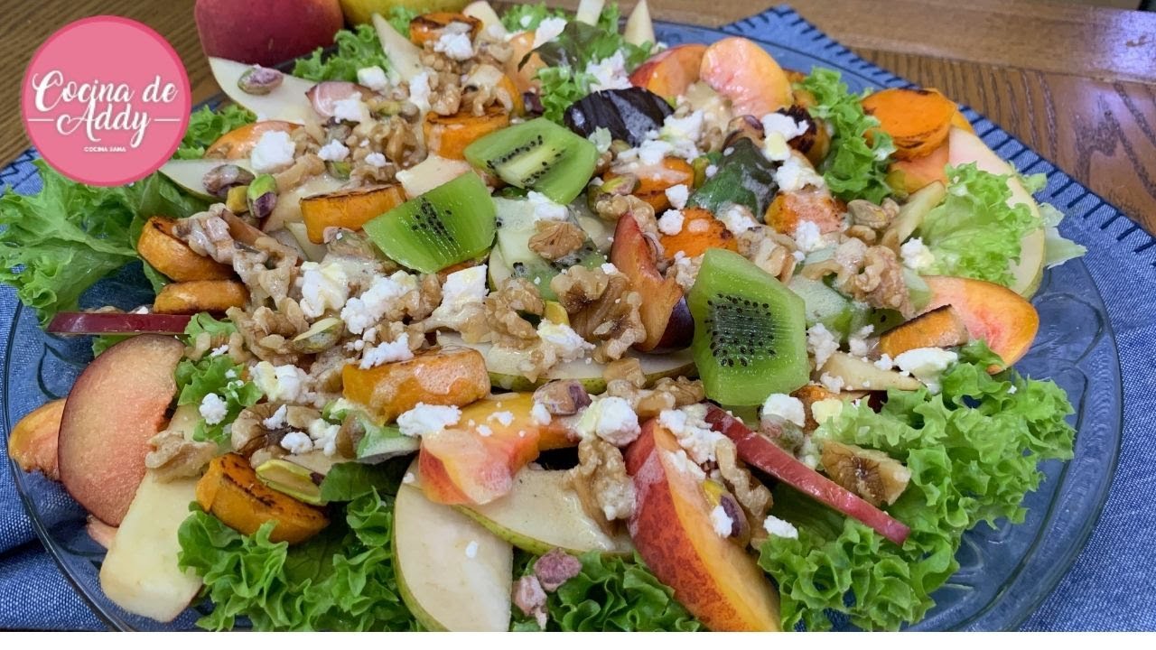 Mi favorita, ENSALADA Fácil con frutas de Otoño y aderezo Light. Sube defensas | Cocina de Addy
