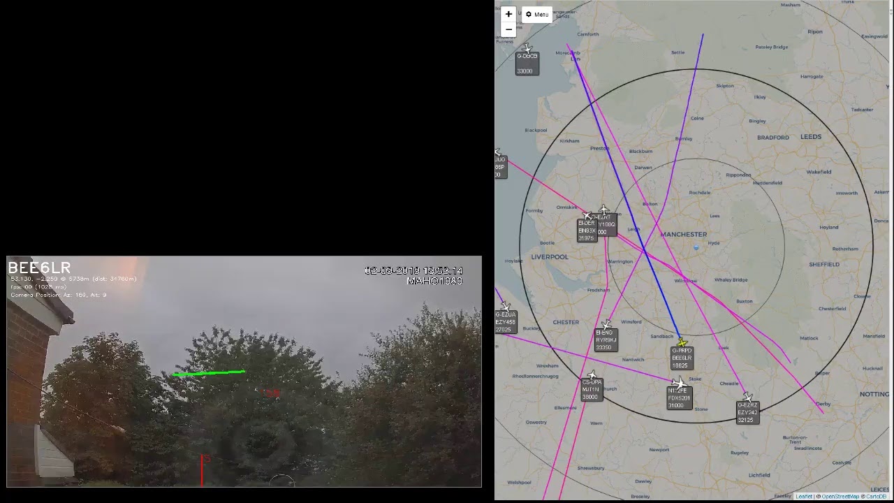 MAHO camera - Aircraft over Manchester