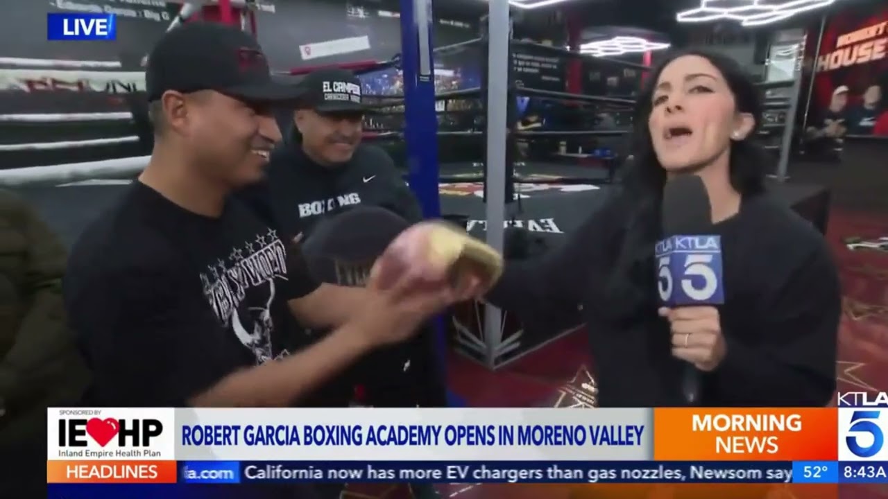KTLA - Live broadcast from the Robert Garcia Boxing Academy in Moreno Valley.