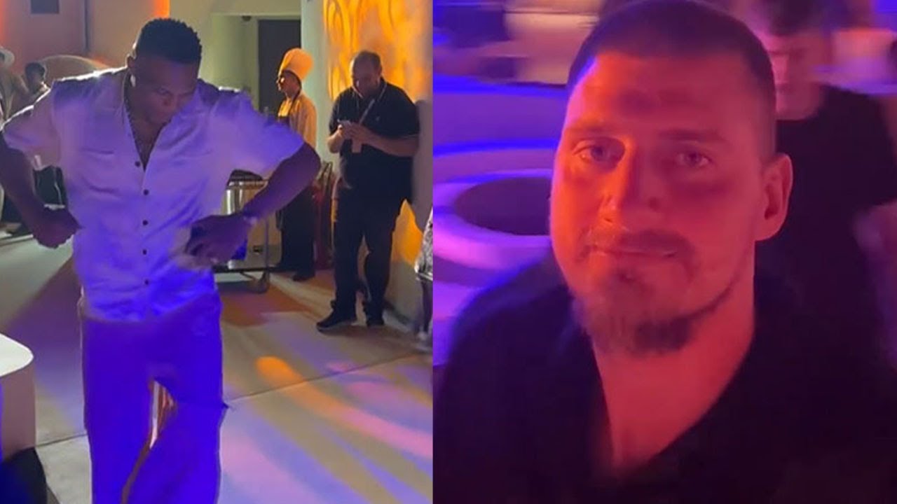 Nikola Jokic and Russel Westbrook showed some DANCING skills at a PARTY in Abu Dhabi