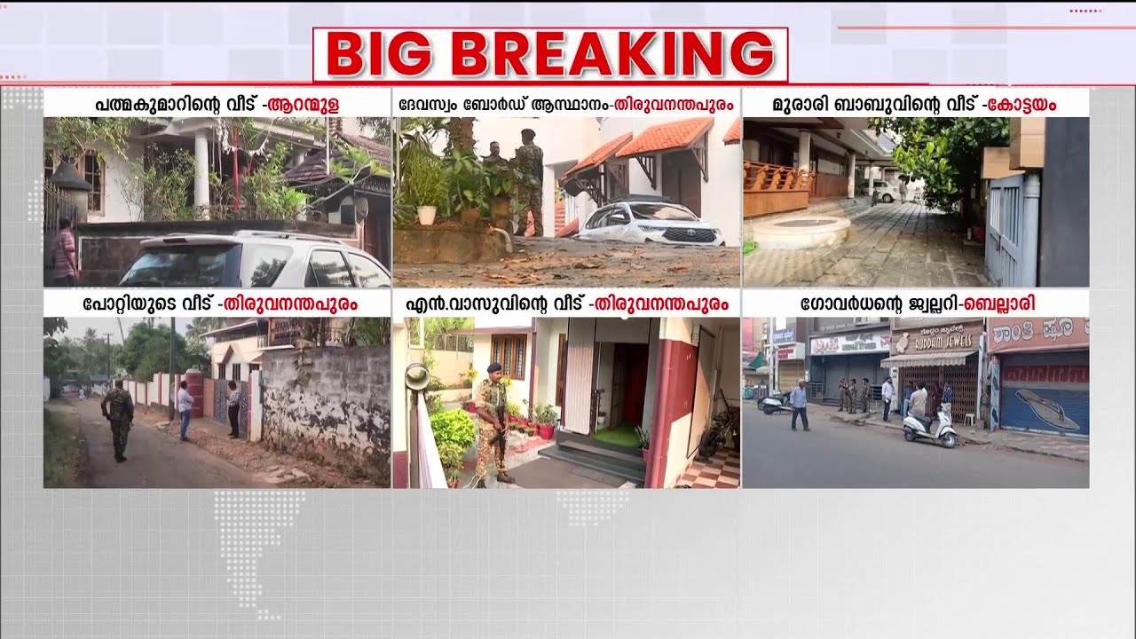 2019മുതലുള്ള വിവരങ്ങള്‍ ശേഖരിക്കണം, പോറ്റി ശബരിമലയില്‍ എത്തിയതുമുതല്‍ കൊള്ളയ്ക്ക് ആസൂത്രണം