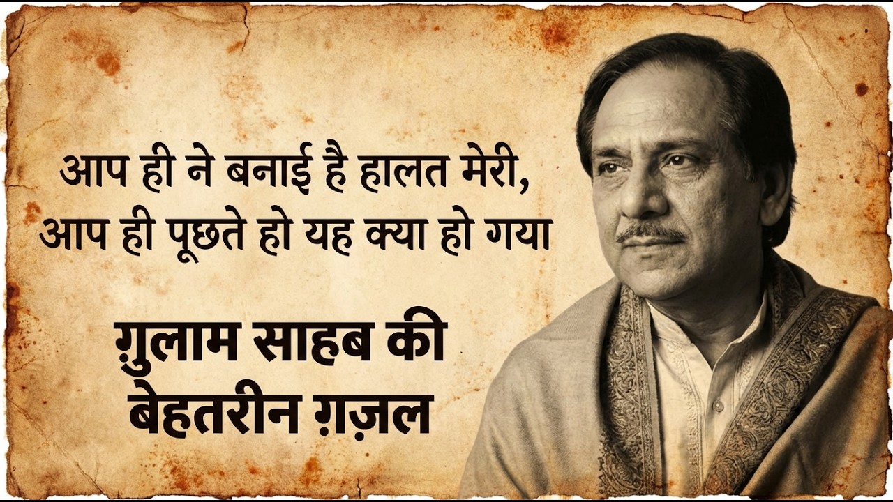आप ही ने बनाई है हालत मेरी ग़ुलाम साहब की बेहतरीन ग़ज़ल दुःख भरे गाने Bezubaan Ishq Shayar Ghazal