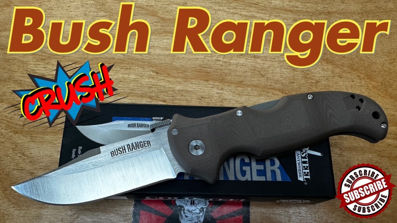 Cold Steel Bush Ranger in S35VN  Great all around work knife !!  Wave open and triad lock !