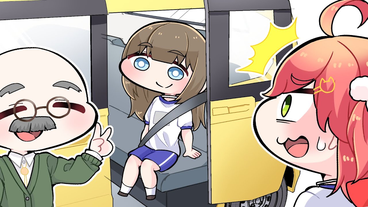 【手描き】遅刻して親友と一緒に先生に迎えに来られるさくらみこ【こまいぬ/切り抜き/Hololive】