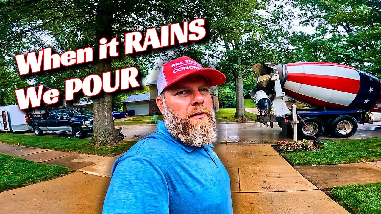 ONE DAY Garage Floor Replacement | In the RAIN