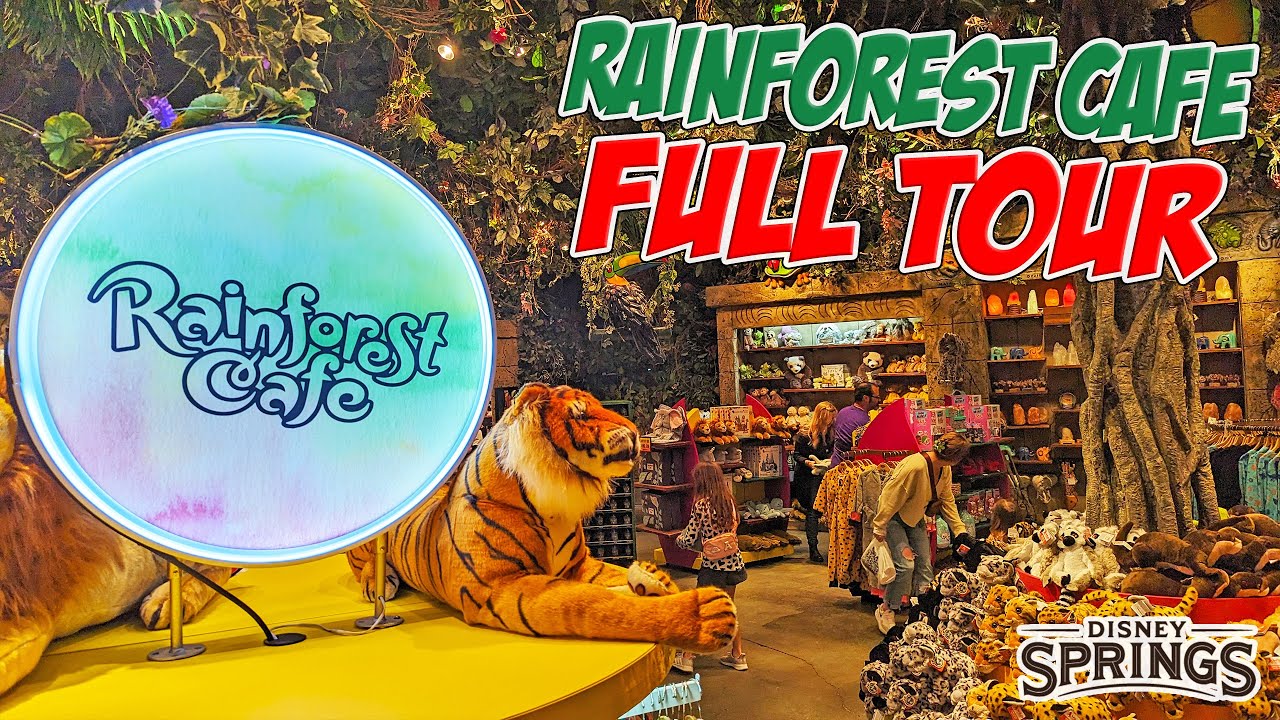 Rainforest Caf&eacute; Restaurant Tour in Disney Springs at Walt Disney World Florida (March 2024) [4K]