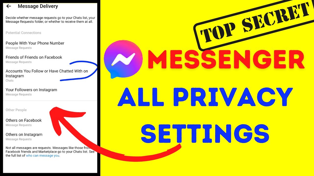 Privacy Settings in FB Messenger Android App - All Settings in Hindi