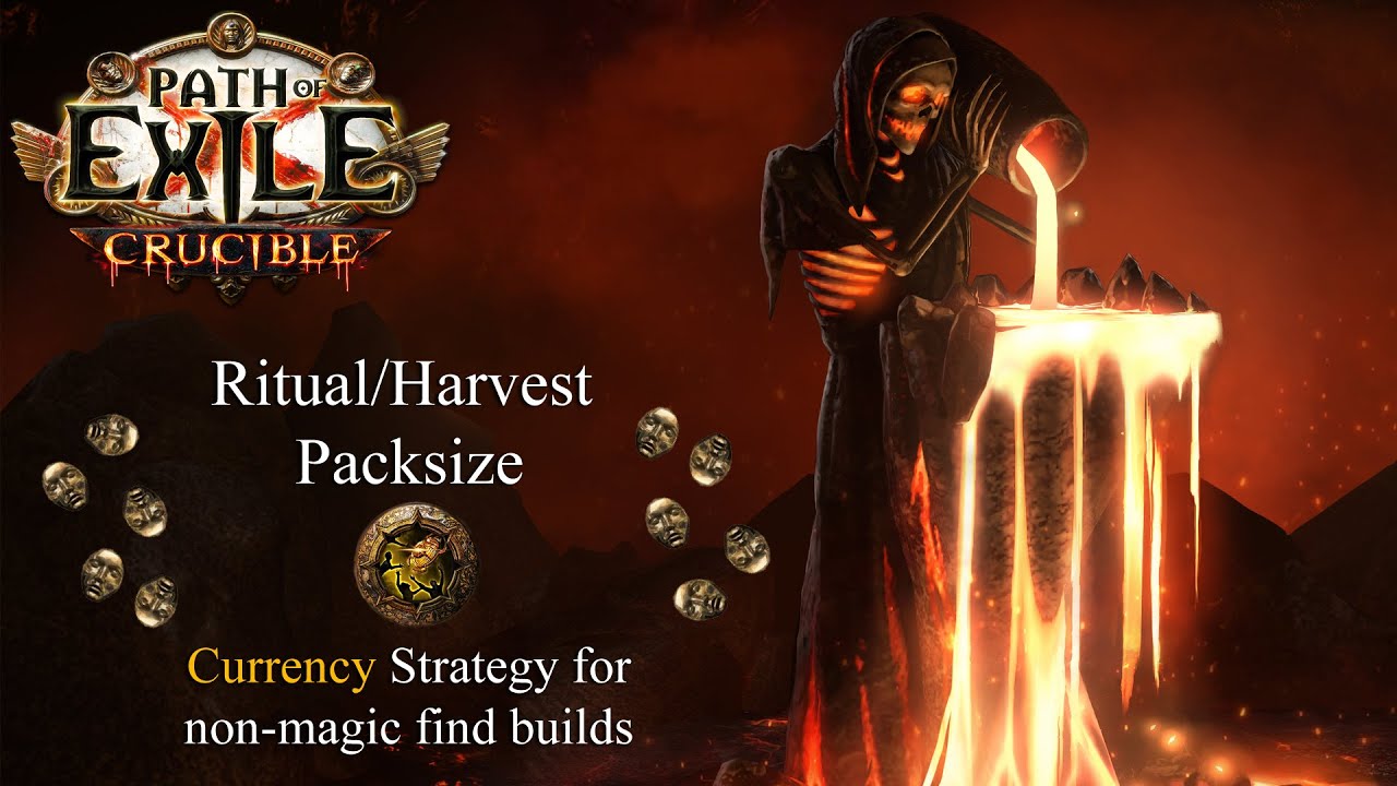 PoE 3.21 (Crucible) - Currency farming Guide for Packsize Harvest/Ritual & Jun 5+ div/h