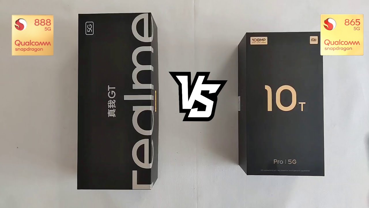 REALME GT VS XIAOMI MI 10T PRO | Snapdragon 888 vs Snapdragon 865 Speedtest, Comparison