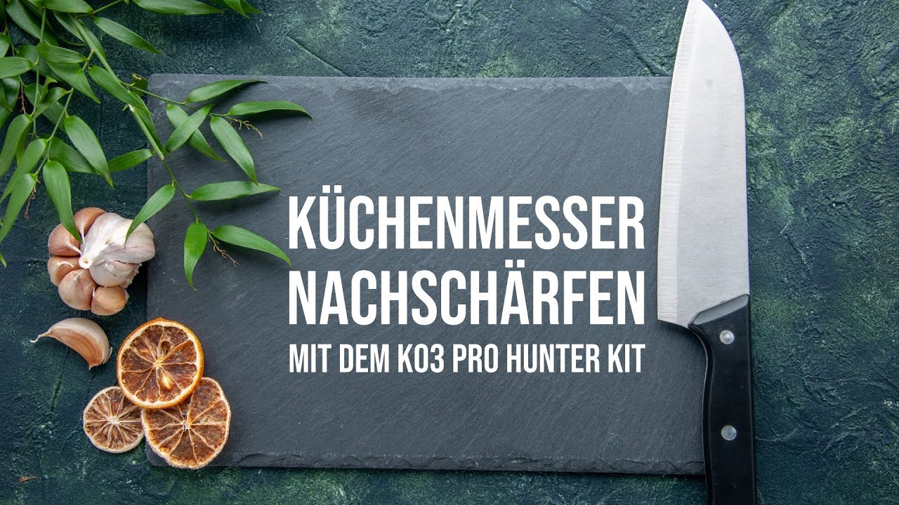 Nachschleifen eines K&uuml;chenmessers - TSPROF K03 Pro Hunter Kit | Sharpinator.de