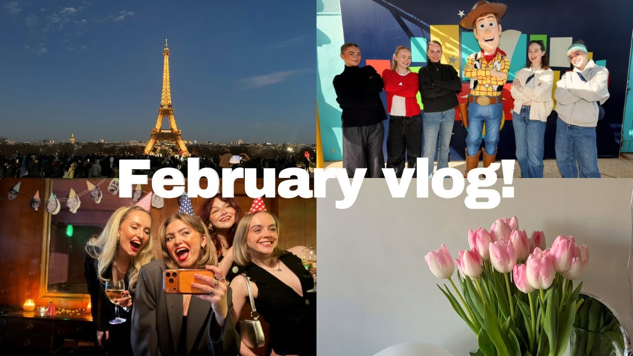 February vlog!🌷🍵🪩⭐️🤟🏻👯‍♀️🌸🫶🏻🧘🏻‍♀️
