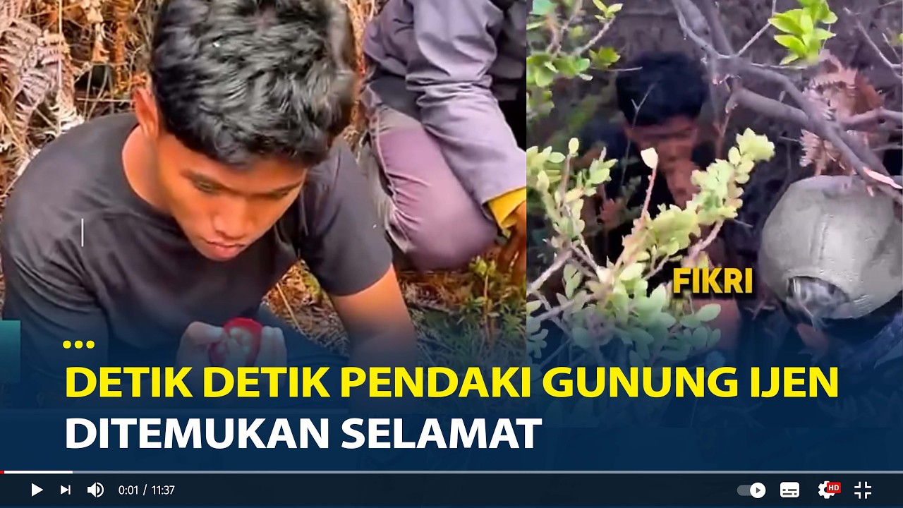 Detik detik Dzikri Pendaki Gunung Ijen Ditemukan Selamat Usai Dilaporkan Hilang, Kondisi Lemas