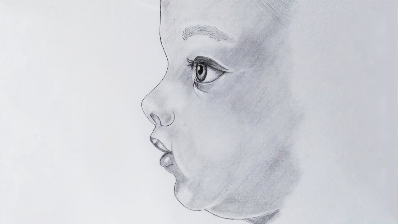 How to draw a baby Easy | Cute baby drawing | Easy Baby Drawing | Baby Face Sketch Drawing