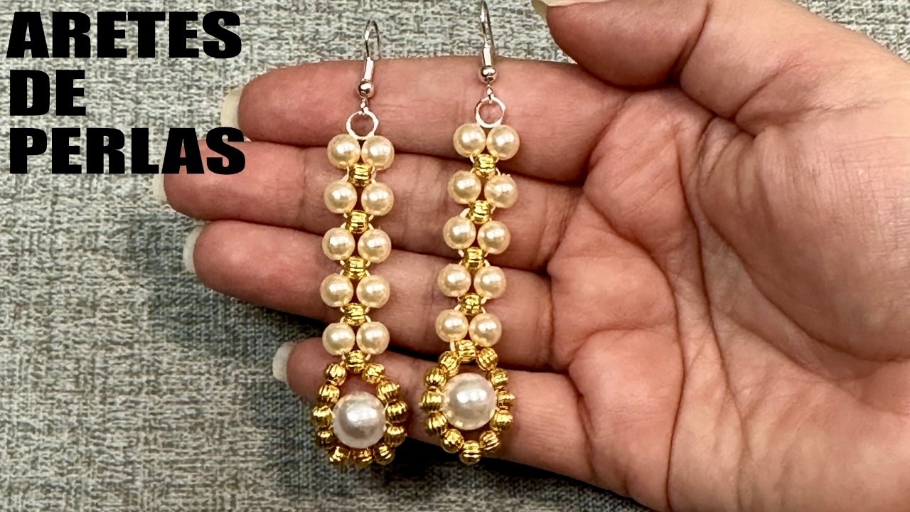ARETES DE PERLAS PASO A PASO
