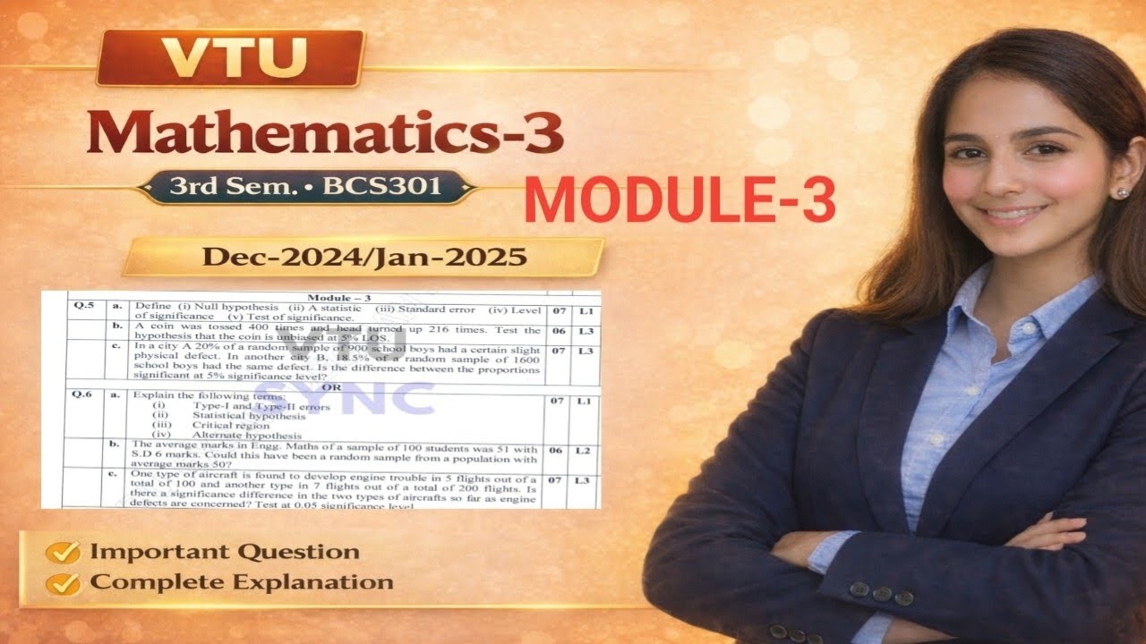 Mathematics-3|3rd sem|BCS301|MQP|PYQ|important questions|previous year|module-3|dec/jan|edu yodha 