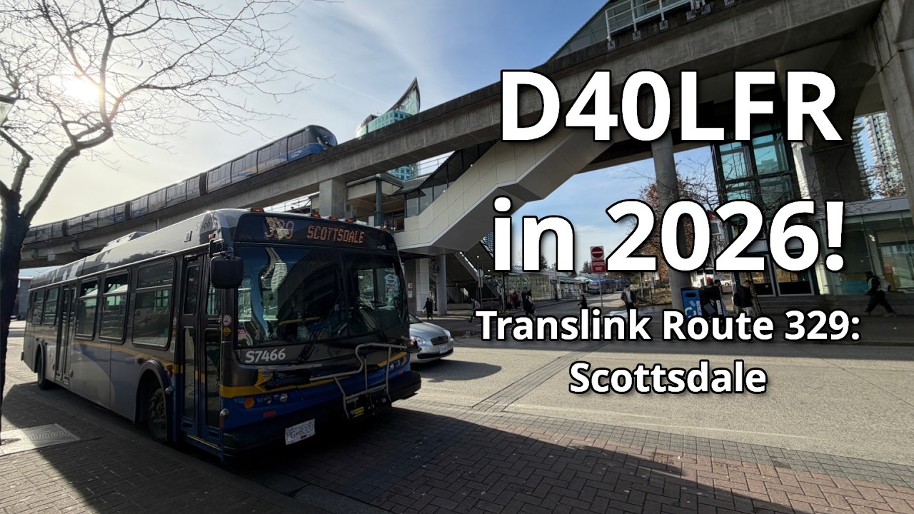 The end of an era: Translink New Flyer D40LFR S7466 - Route 329 Scottsdale  bus ride