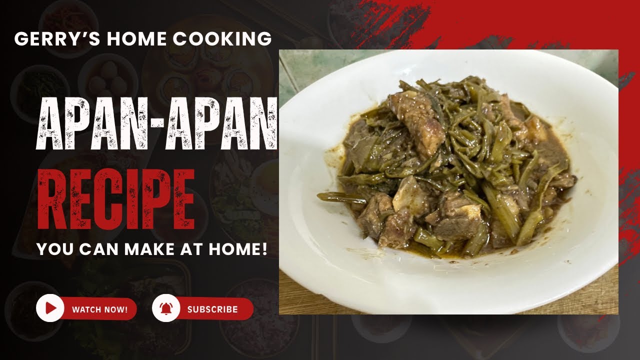 APAN -APAN RECIPE  | KANGKONG / WATER SPINACH RECIPE | ILONGGO CUISINE 
