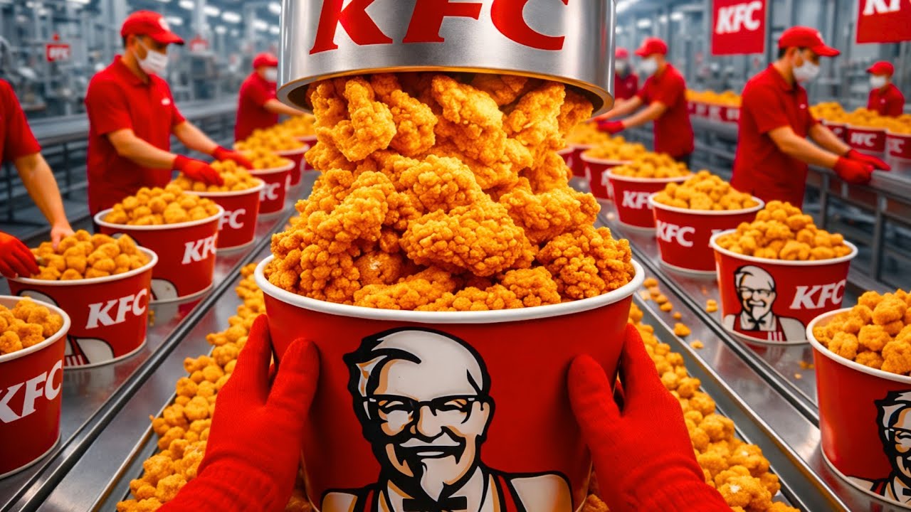 CÓMO SE HACE el POLLO FRITO de KFC 🍗 (Proceso real)
