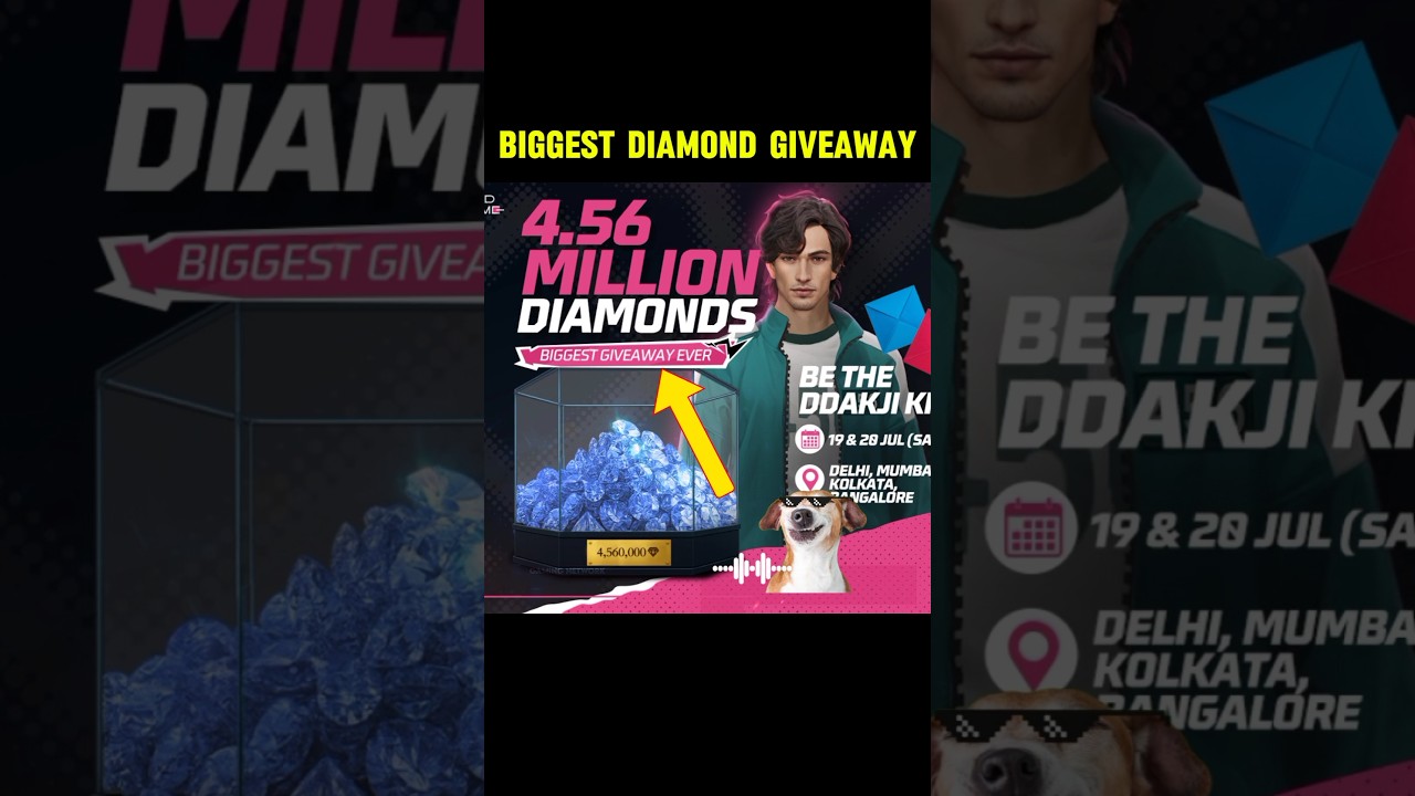 Biggest Diamonds Giveaway Free Fire | Dakaji Master Challenge in Free Fire | 4.56 Millions Diamond