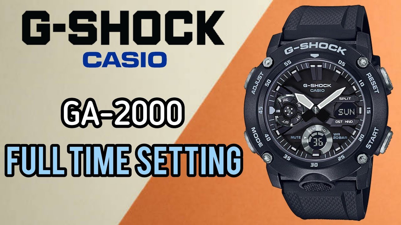 How to Setting Time Casio G-Shock GA-2000 Caliber 5590 Watch