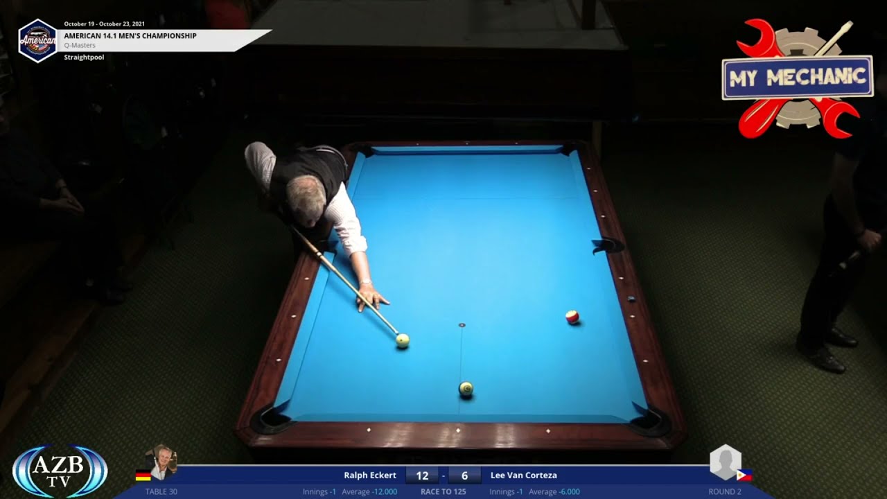 2021 American 14.1 Straight Pool Championship - Ralph Eckert vs Lee Vann Corteza