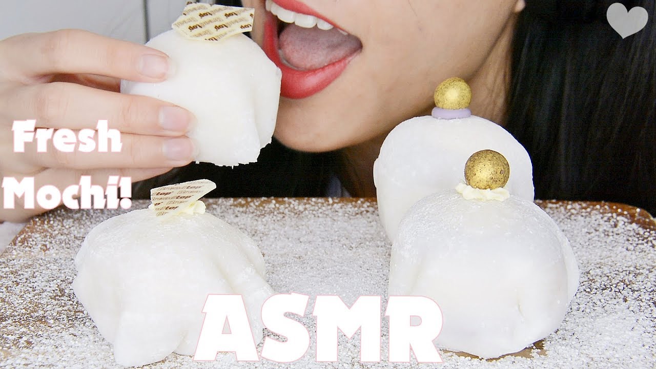 ASMR FRESH MOCHI [MANGO & TARO] - SOFT EATING SOUNDS [NO TALKING]