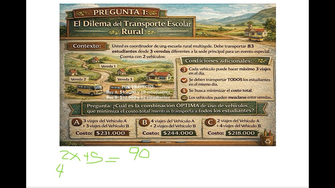 🚌 Concurso Ingreso Docente- Razonamiento Matemático- Buses y Transporte Escolar 🚌