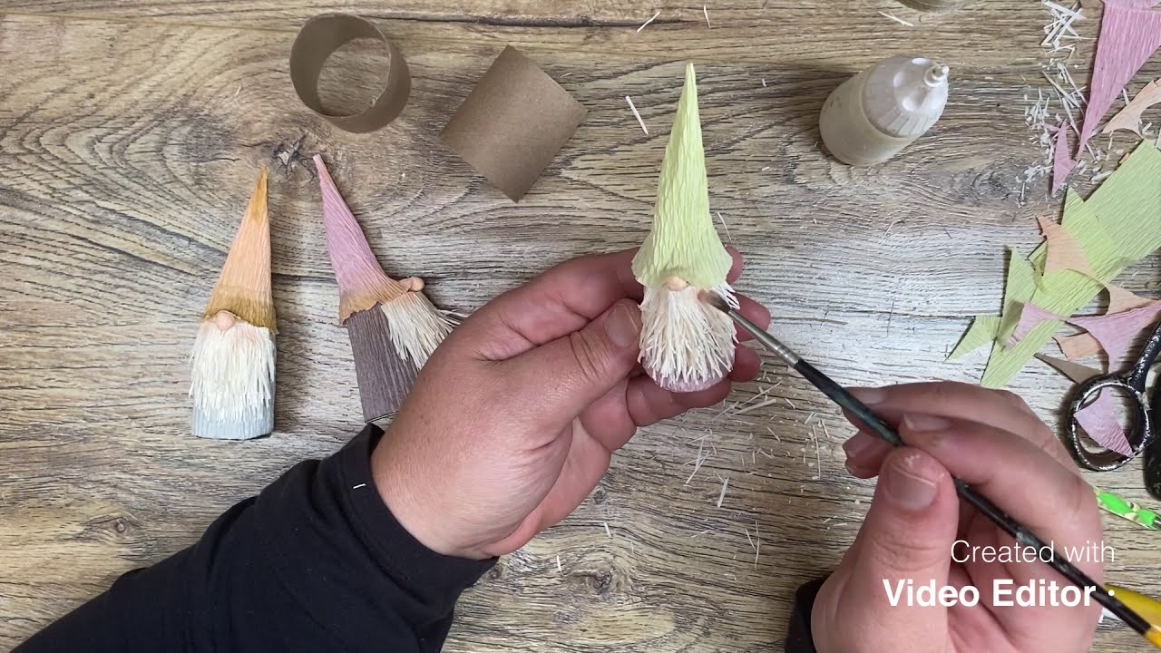 Diy Crepe Paper Gnomes | Crepe paper Gnomes Full tutorial