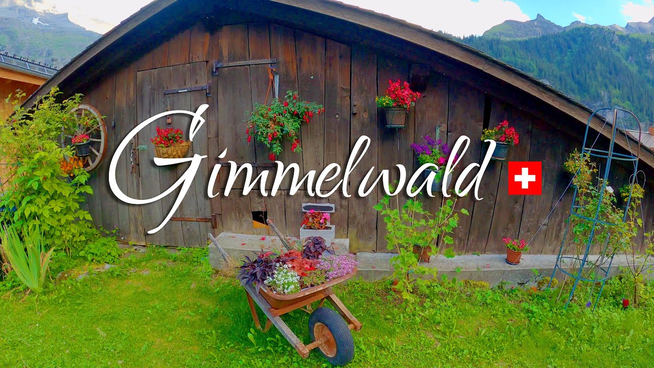 Gimmelwald 4K, the unspoilt, pedestrian, alpine village lies in the heart of the Swiss alps