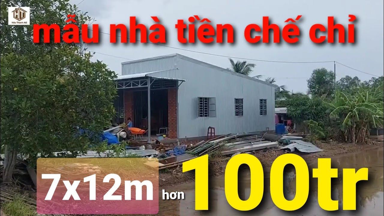 MẪU NHÀ TIỀN CHẾ GIẢ TƯỜNG ĐƠN GIẢN RẺ NHẤT CHO HỘ KHÓ KHĂN TRÊN 100TR.