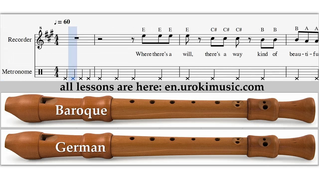 Avicii - Waiting For Love - How To Play Recorder Flute Sample Key - Sheet Music