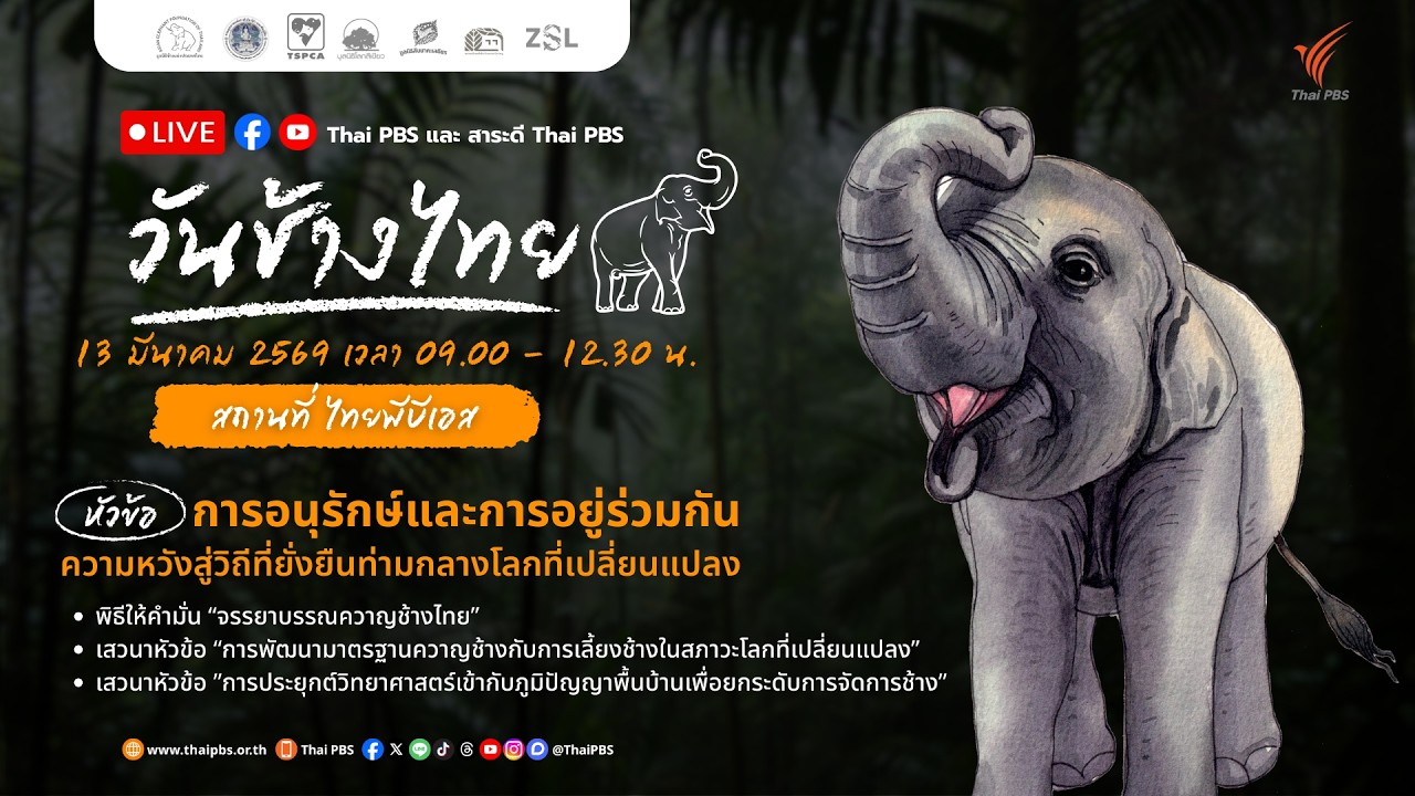 เสวนา : อนาคตช้างไทย | 13 มี.ค. 69