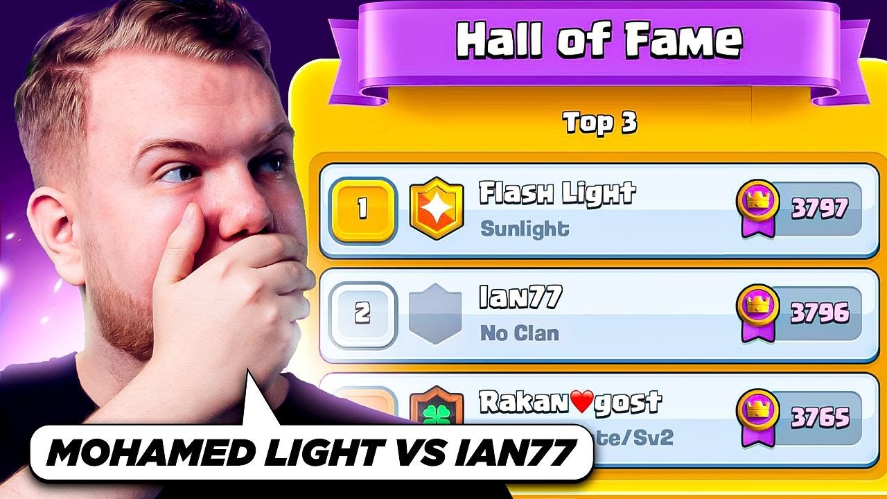 MOHAMED LIGHT VS IAN77 FOR THE #1 FINISH IN SEASON END! - Clash Royale