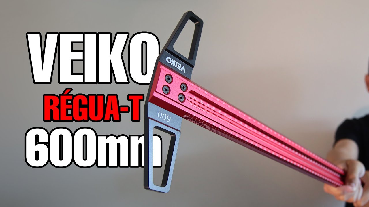 Régua T VEIKO 600mm da Banggood | VEIKO TS Precision Woodworking Line Scriber Marking T Ruler 600mm