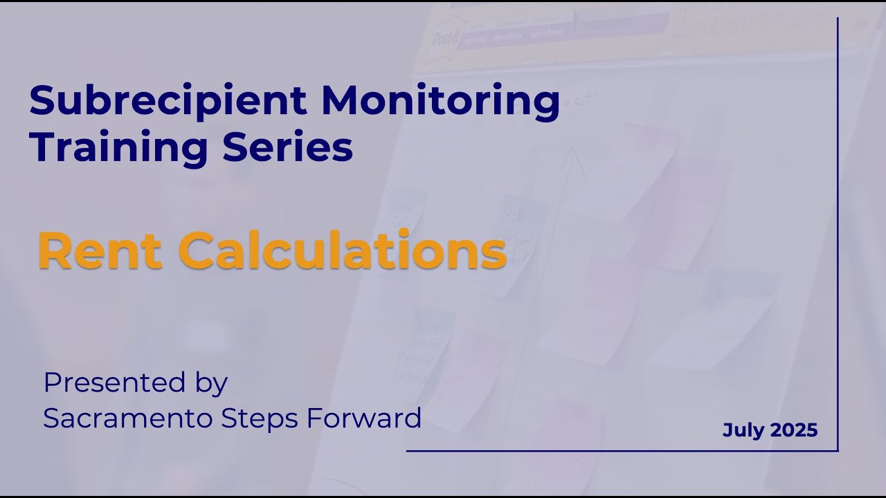 2025 Subrecipient Monitoring Training Series: Rent Calculations