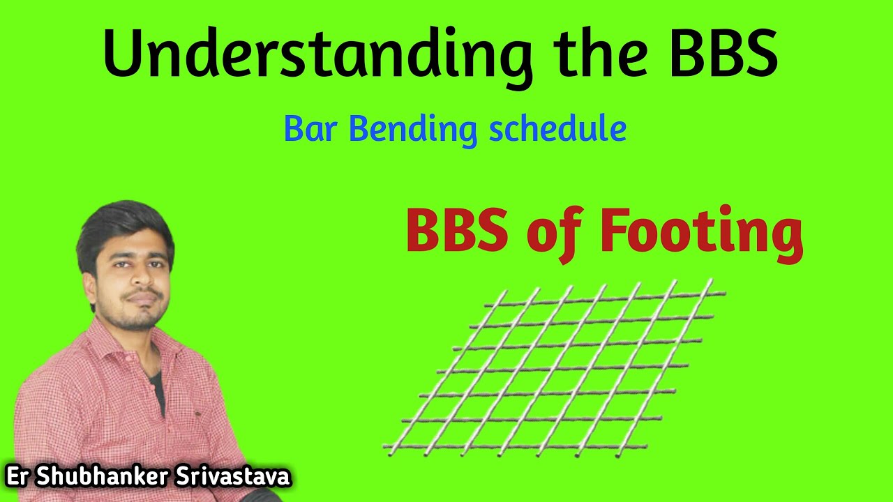 BBS of Column Footing - Bar Bending Schedule of footing