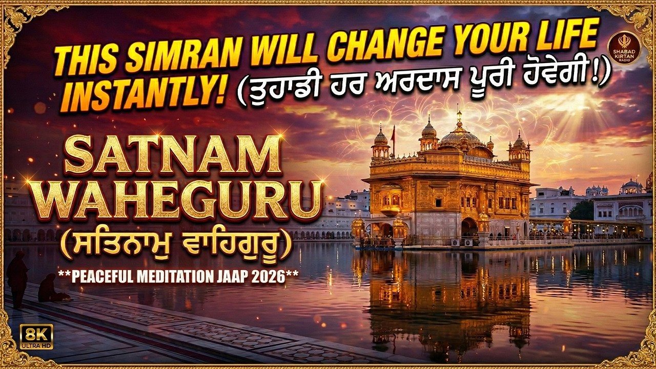 ਸਤਿਨਾਮ ਵਾਹਿਗੁਰੂ | Waheguru Simran (Amritvela Special) | 2 Hour Deep Meditation | New Shabad 2026