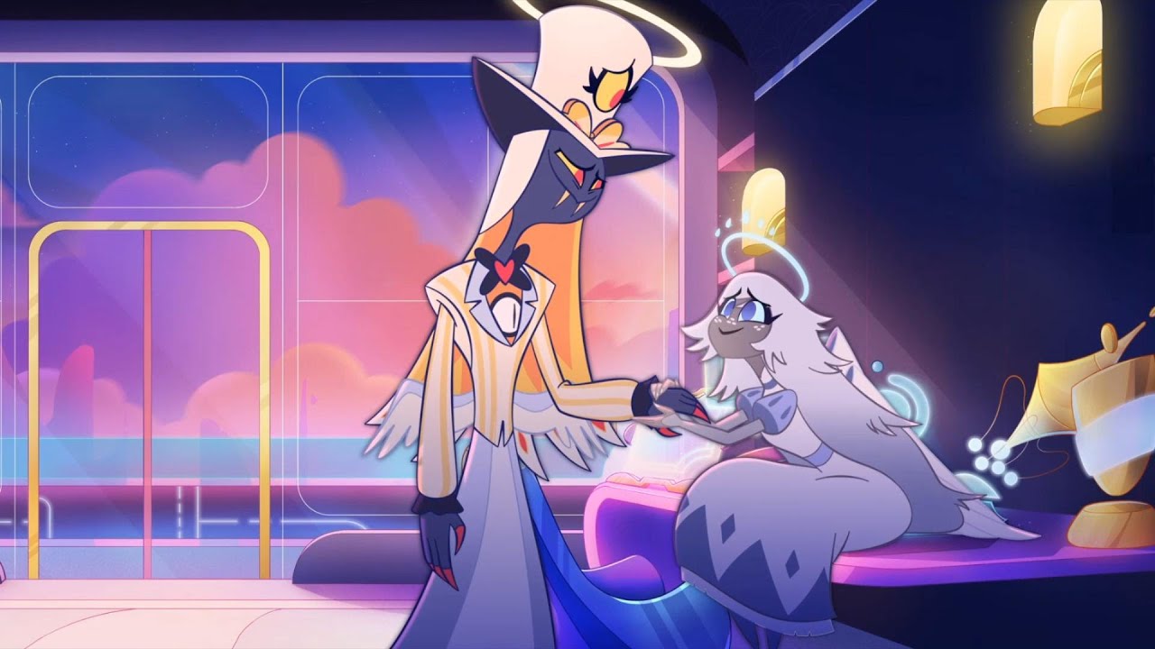 Hazbin Hotel Season 2 Emily being her adorable self while welcoming Sir Pentious to Heaven